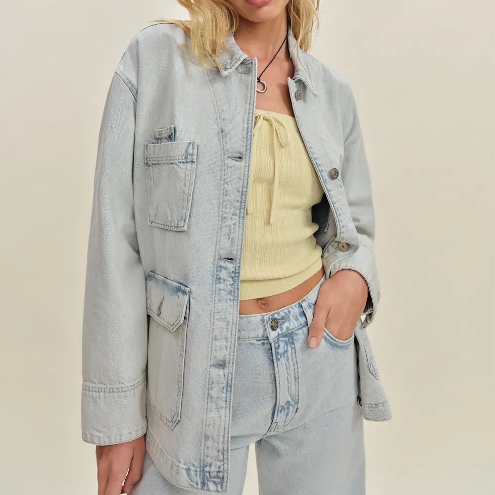 Reformation Oversized Denim Chore Jacket